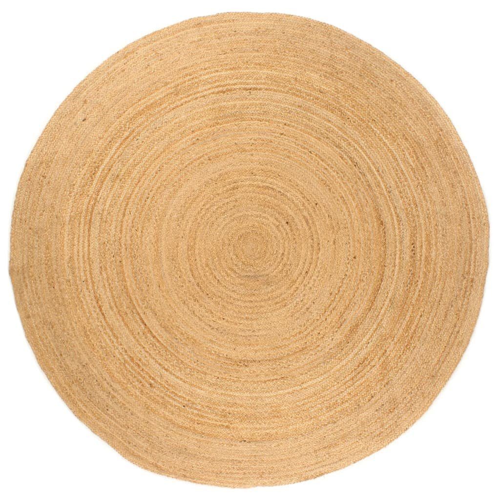 vidaXL Teppich Teppich Jute Geflochten 240 cm Rund, Runde