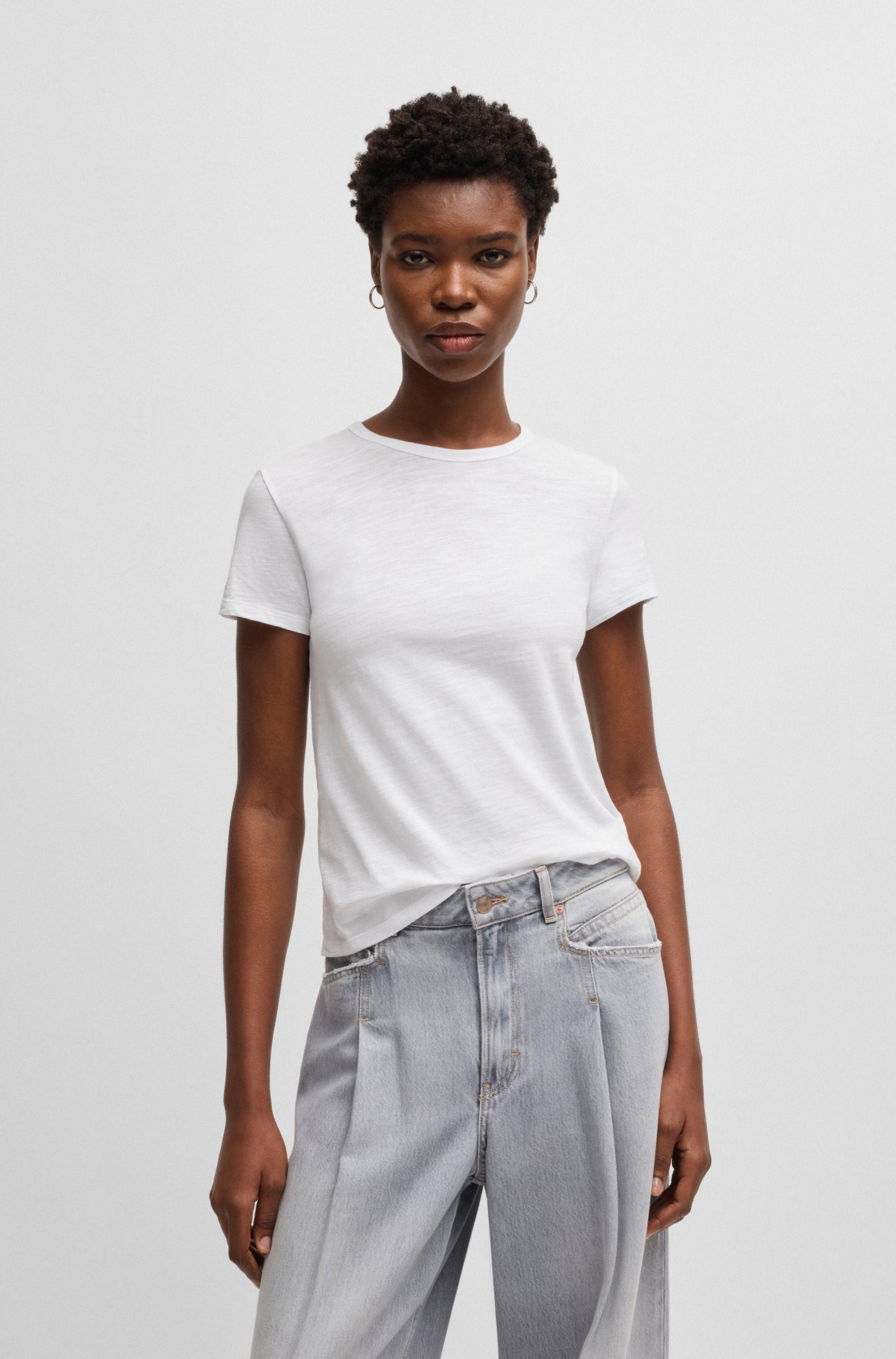 BOSS ORANGE T-Shirt Esla Premium Damenmode mit Rundhalsausschnitt günstig online kaufen