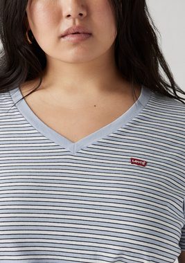 Levi's® Plus T-Shirt V-Neck in Streifendessin