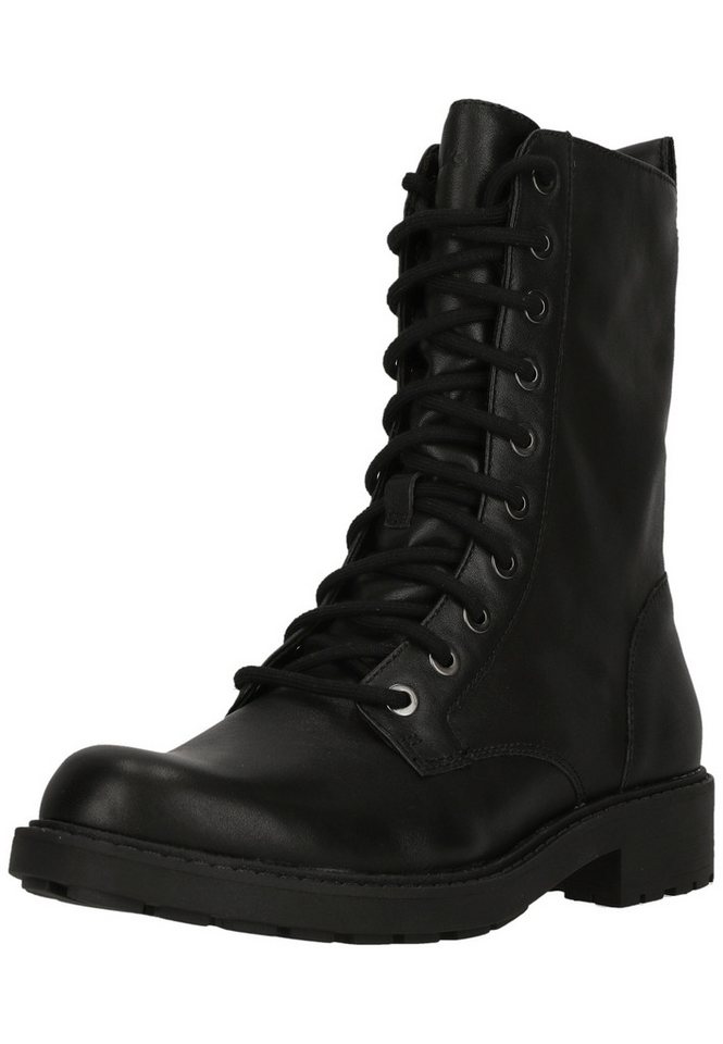 Clarks Orinoco2 Style Black Leather Stiefel mit profilierter Sohle für guten Halt
