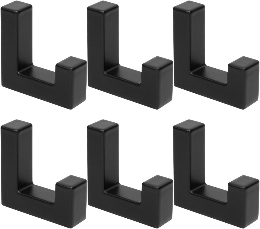 FELIXLEO Klebehaken Selbstklebende Haken Schwarz Matt, Extra Stark Bis 6kg, Duschhaken., (1-St)