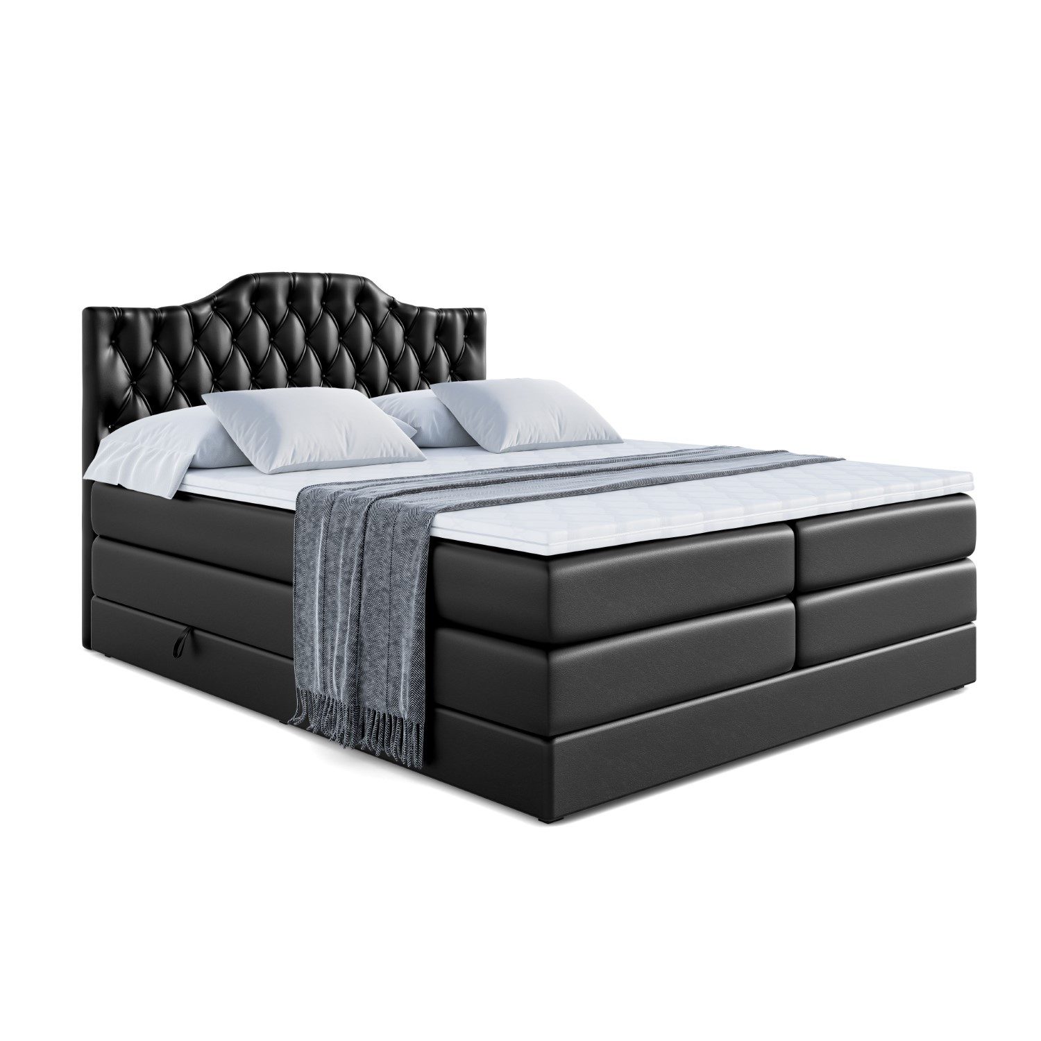 ALTDECOR Boxspringbett VILA-1 KING (Multipocket-Matratze H4, günstig online kaufen