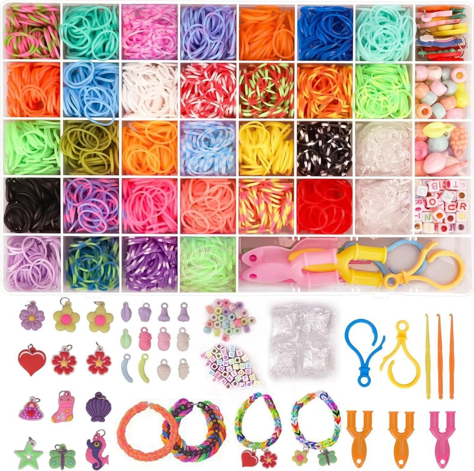 FELIXLEO Bastel-Armband 2500+ Loom Bänder Set