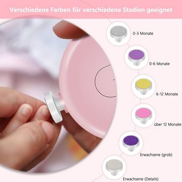 GelldG Baby-Nagelschere Elektrische Baby Nagelfeile, 6 in 1 Nagelfeile, Nagelschneider