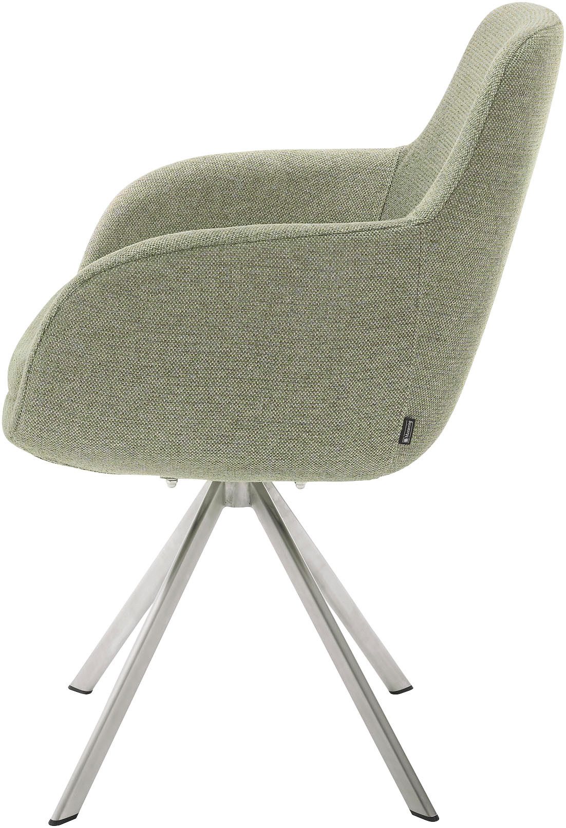 Musterring Esszimmerstuhl Tavia (Set, 2 St), Stativgestell Edelstahl, wahlweise mit Drehfunktion, diverse Farben