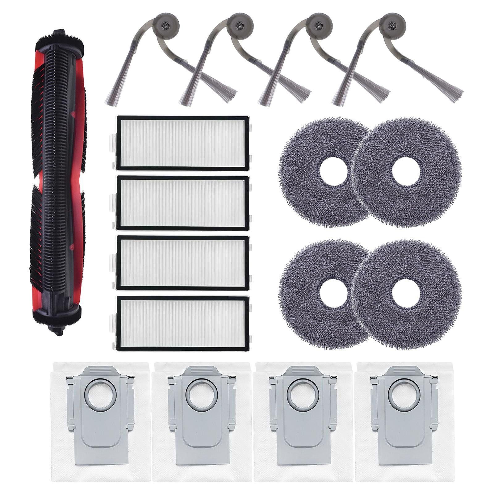 VERCO Reinigungsbürsten-Set Reinigungskit für Roborock, Für Roborock Saros Z70, Für Roborock Saros Z70 Ultra, (17-tlg), Ersatz Teile Set Wartungskit Filter Seitenbürste Zubehör Bürste