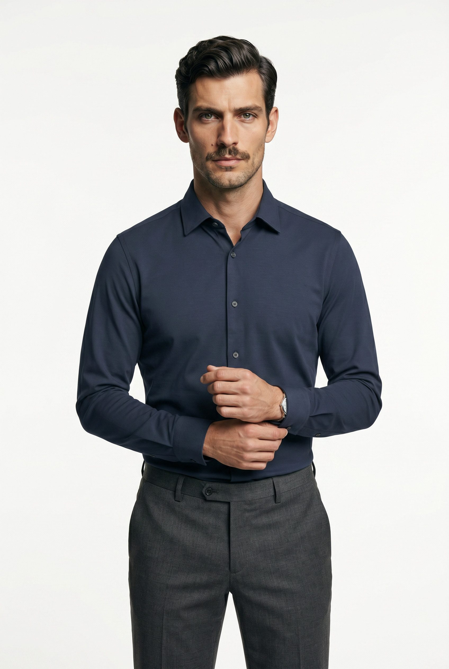 Strellson Langarmhemd Spike Powerflex Regular Fit, pflegeleichte Powerflex-Qualität