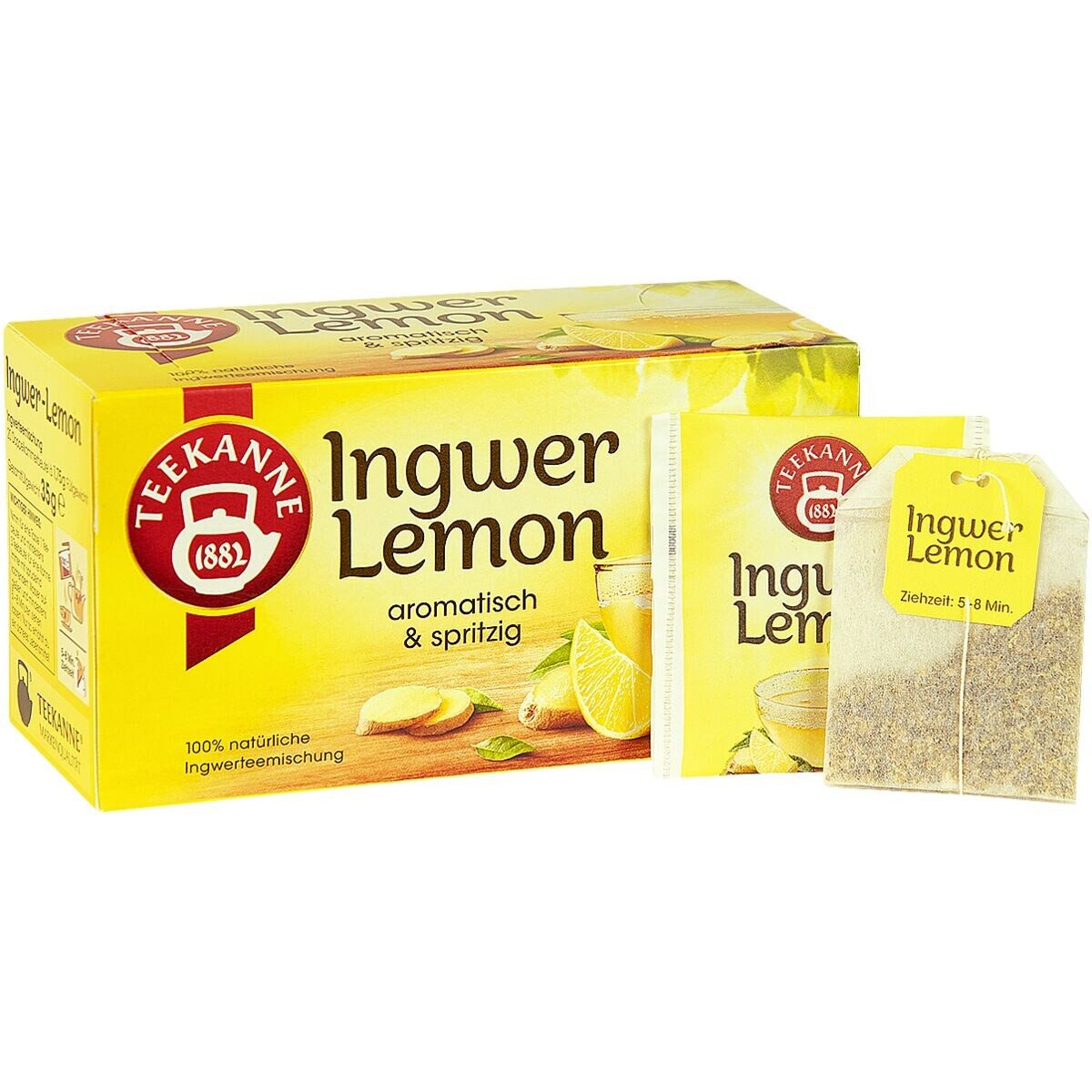 TEEKANNE Tee Ingwer-Lemon, 20 Beutel, Ingwerteemischung mit Zitrone