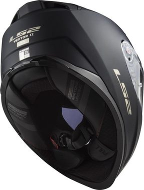 LS2 Motorradhelm FF811 Vector II Solid schwarz matt, Sonneblende