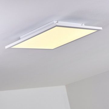 hofstein Panel »Vacil« LED Panel dimmbares Deckenpanel aus Aluminiumin Weiß, CCT 3000-6000 Kelvin, m. RGB-Farbwechsel, Smartphone-App, Sprachsteuerung o. Fernbedienung