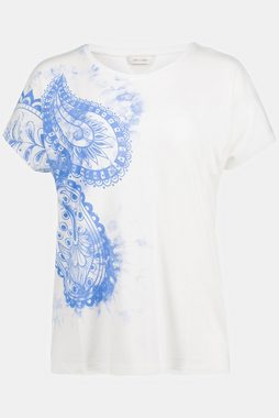 Gina Laura Rundhalsshirt T-Shirt Paisleymotiv Oversized Rundhals Halbarm