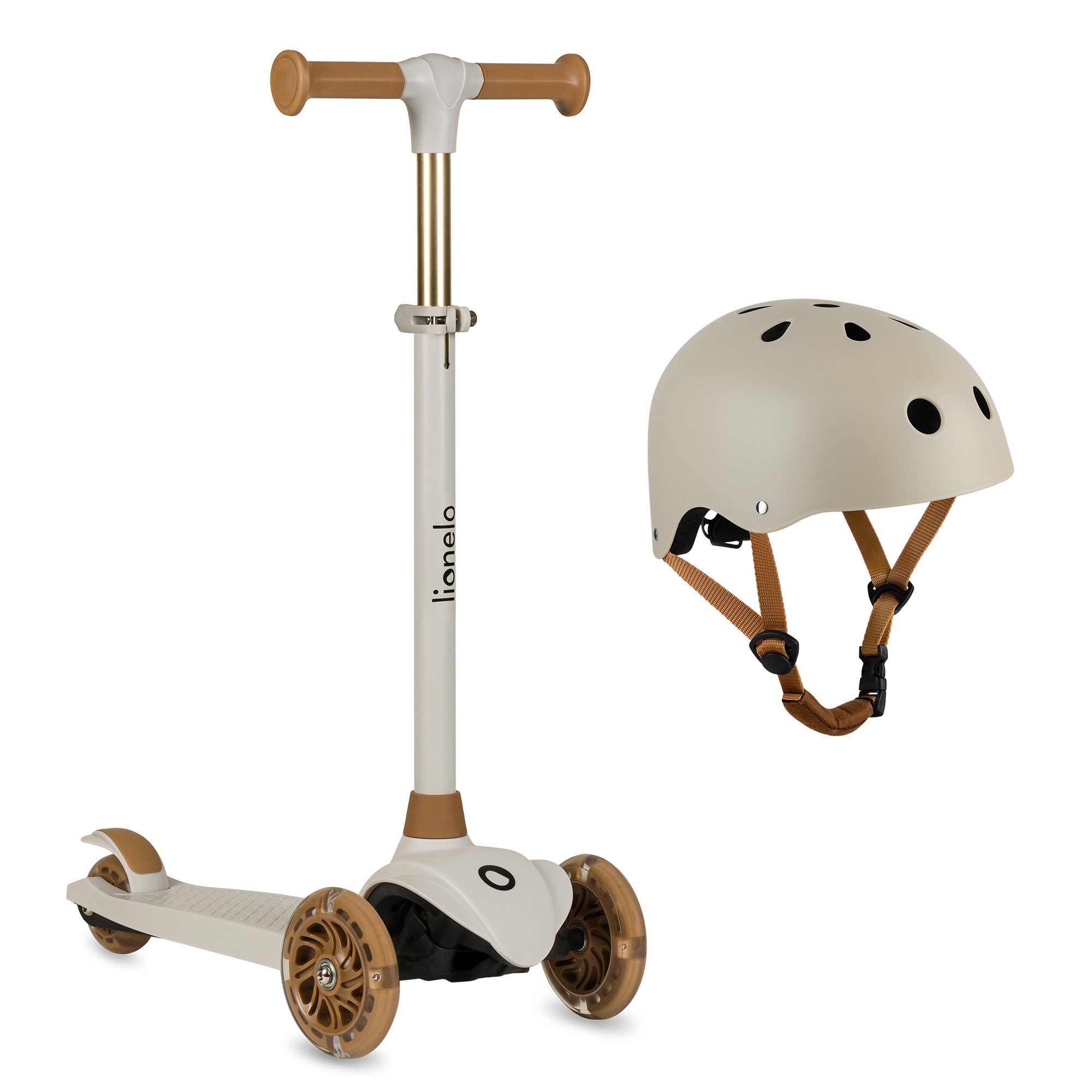 lionelo Dreiradscooter JESSY + HELMET SET, (Set, Set mit Helmet), 3 Räder/LED-Räder/Lenker 65–80cm/Helmet 50–56cm – Bild 2 von 5