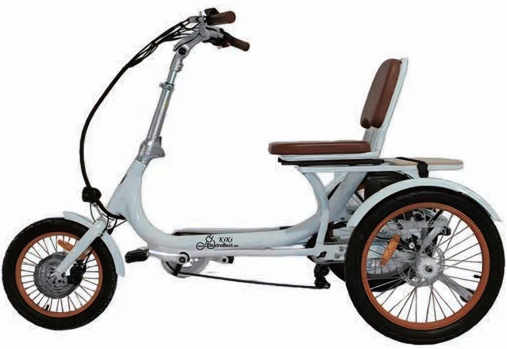 ElektroBest.de E-Bike Orthopädisches Dreirad E-Dreirad KiKi Alu Klapprad Rückwardagang Differential, 21 Gang, Elektromotor, Orthopädisches Dreirad