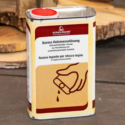 Antikas Fertigspachtel Holzmasselösung - Holzkitt Spachtelmasse selbst mischen - 1L