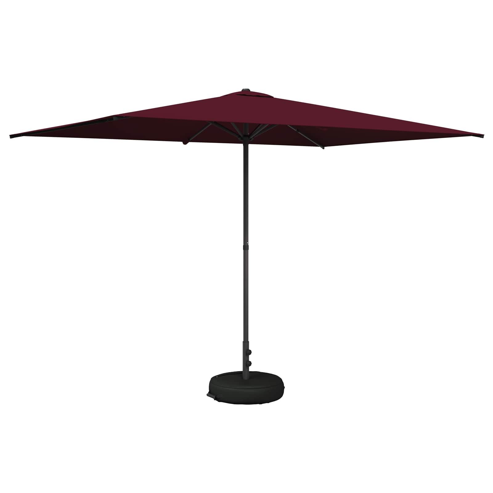Sonnenschirm Garten-Schirm mit Fuß 200 x 300 cm Polyester Rechtwinklig