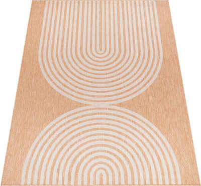Teppich Illusion 328, Paco Home, rechteckig, Höhe: 4 mm, Flachgewebe, Scandi Look, In- und Outdoor geeignet