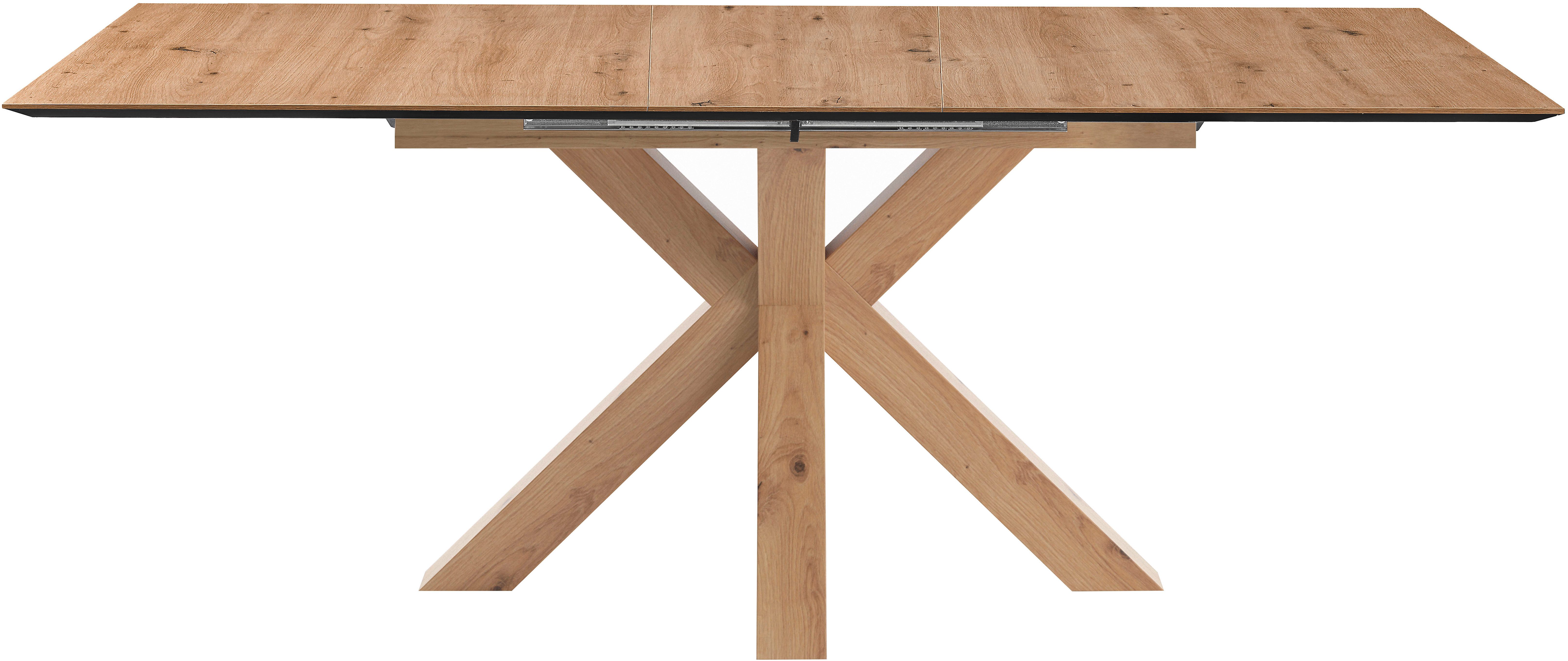 set one by Musterring Esstisch New Atlanta, Platte rechteckig mit schweizer Kante, ausziehbar, Stern-Gestell