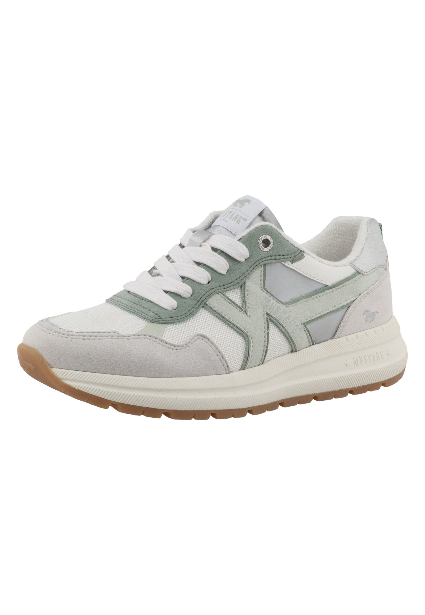 Mustang Shoes 26M0702001 00320 White-Mint Sneaker