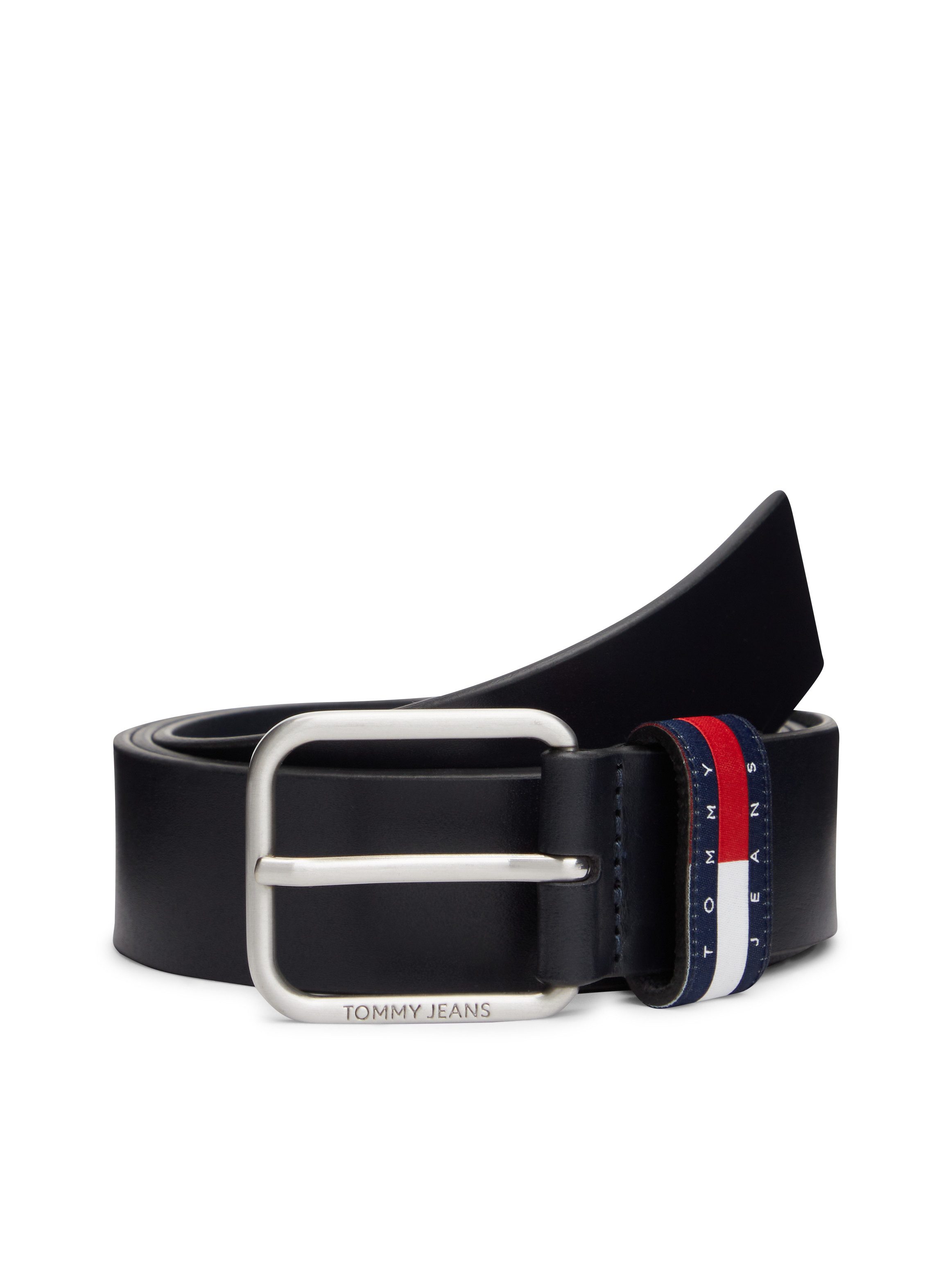 Tommy Jeans Ledergürtel TJM RYAN 3.5 cm breit mit Logo auf Gürtelschlaufe