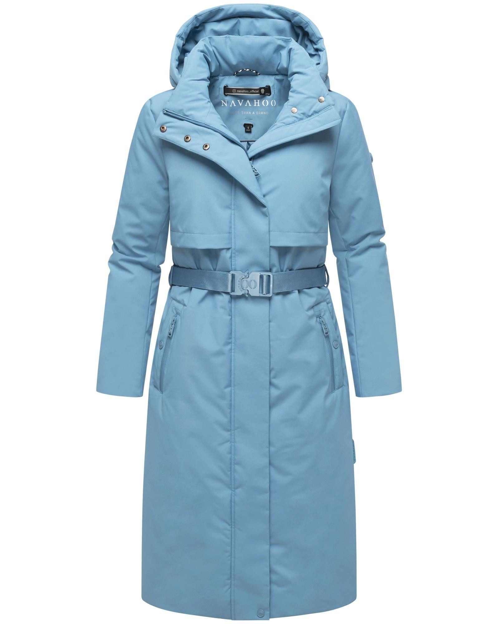 Navahoo Wintermantel Waldbummler 14 Wasserabweisender Winterparka mit Kapuze und Taillengürtel
