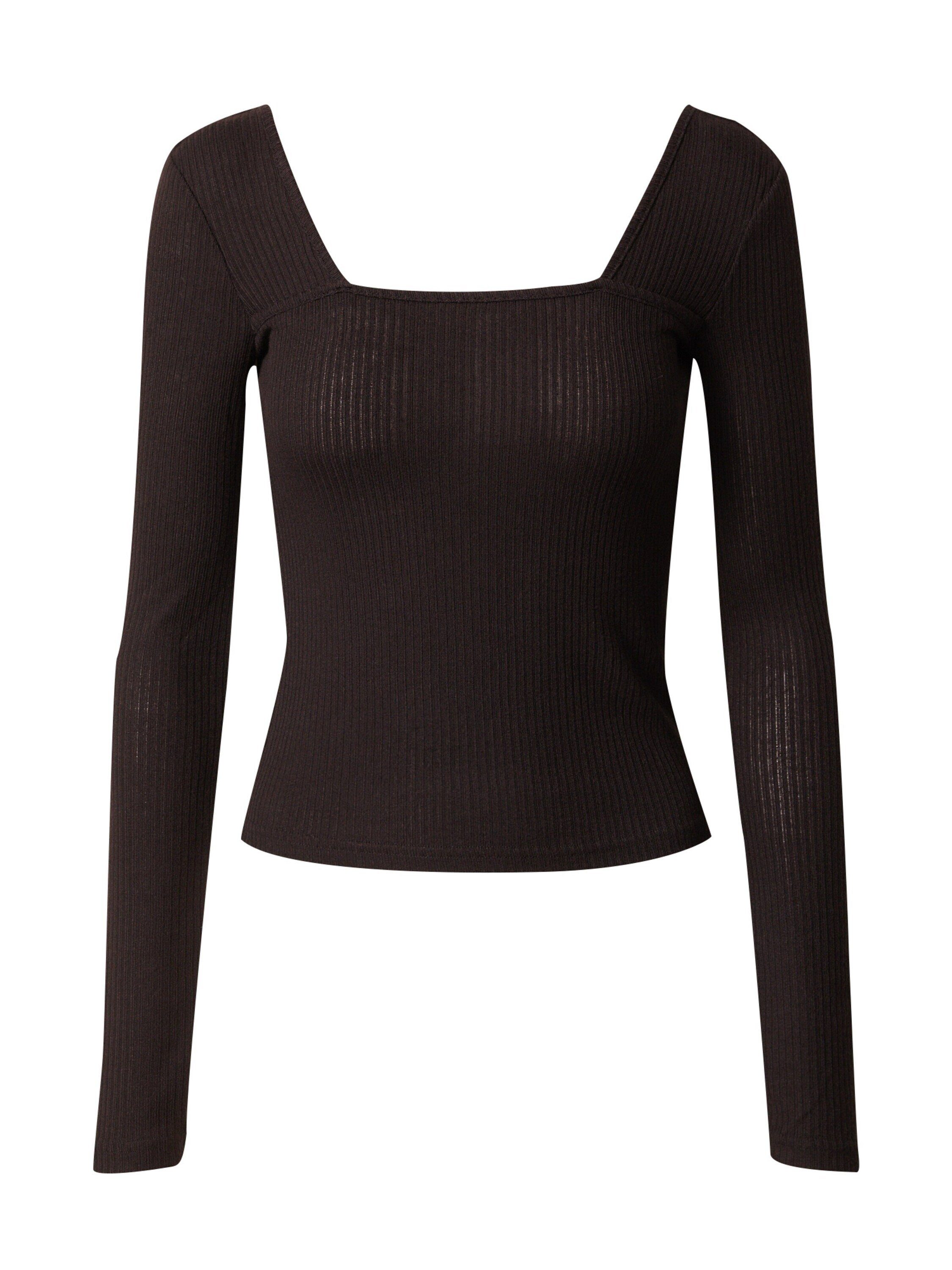 URBAN CLASSICS Langarmshirt Damen tlg), Squared Abgesteppter Rib Ladies Longsleeve (1- Neckline Saum/Kante