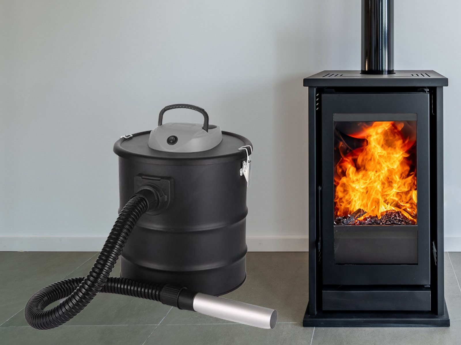 PEREL Aschesauger, 1200 W, Edelstahl, für Kamin-Sauger Asche-Staubsauger oh günstig online kaufen