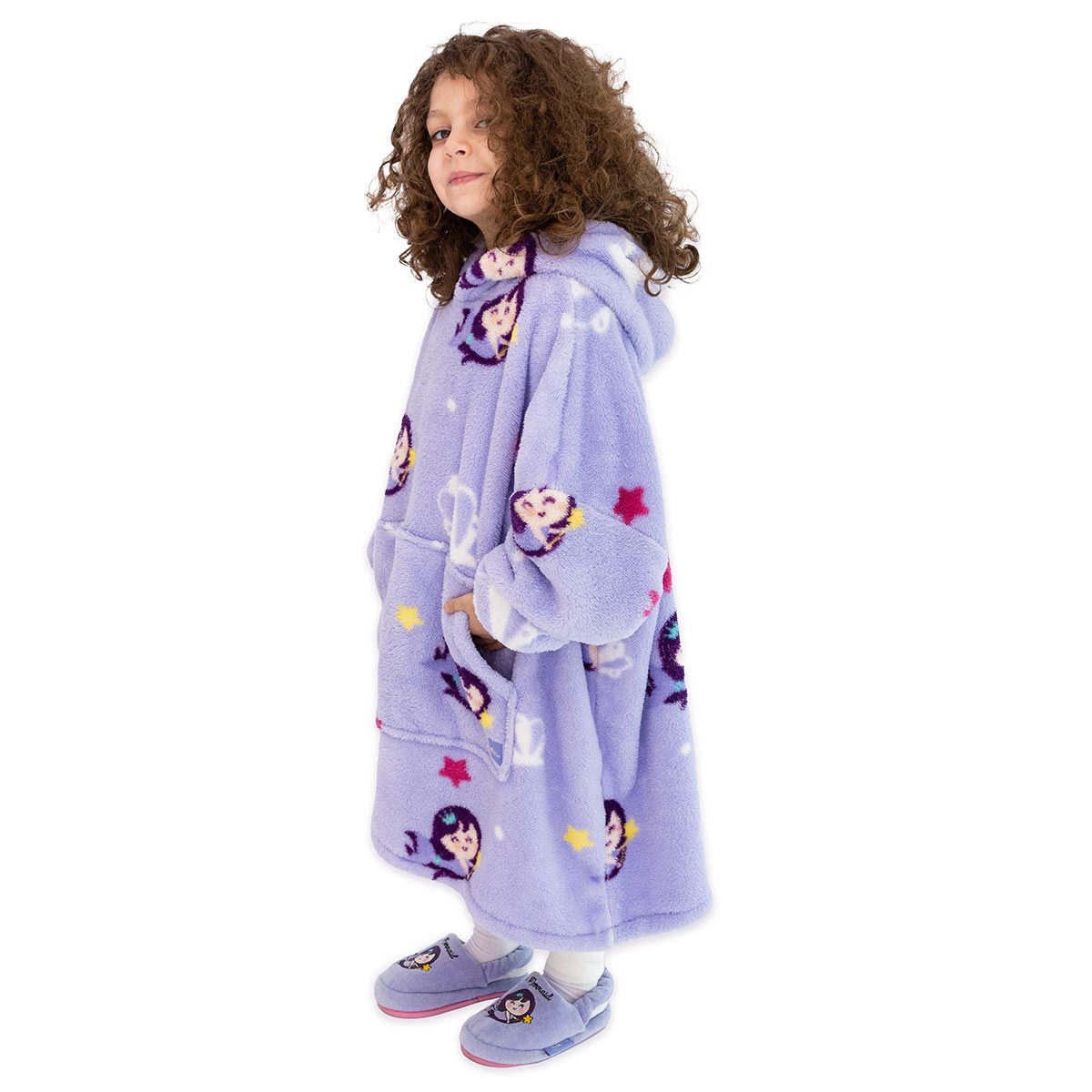 Babydecke Milk&Moo Little Mermaid Decken-Hoodie für Kinder – Lila, MILK&MOO