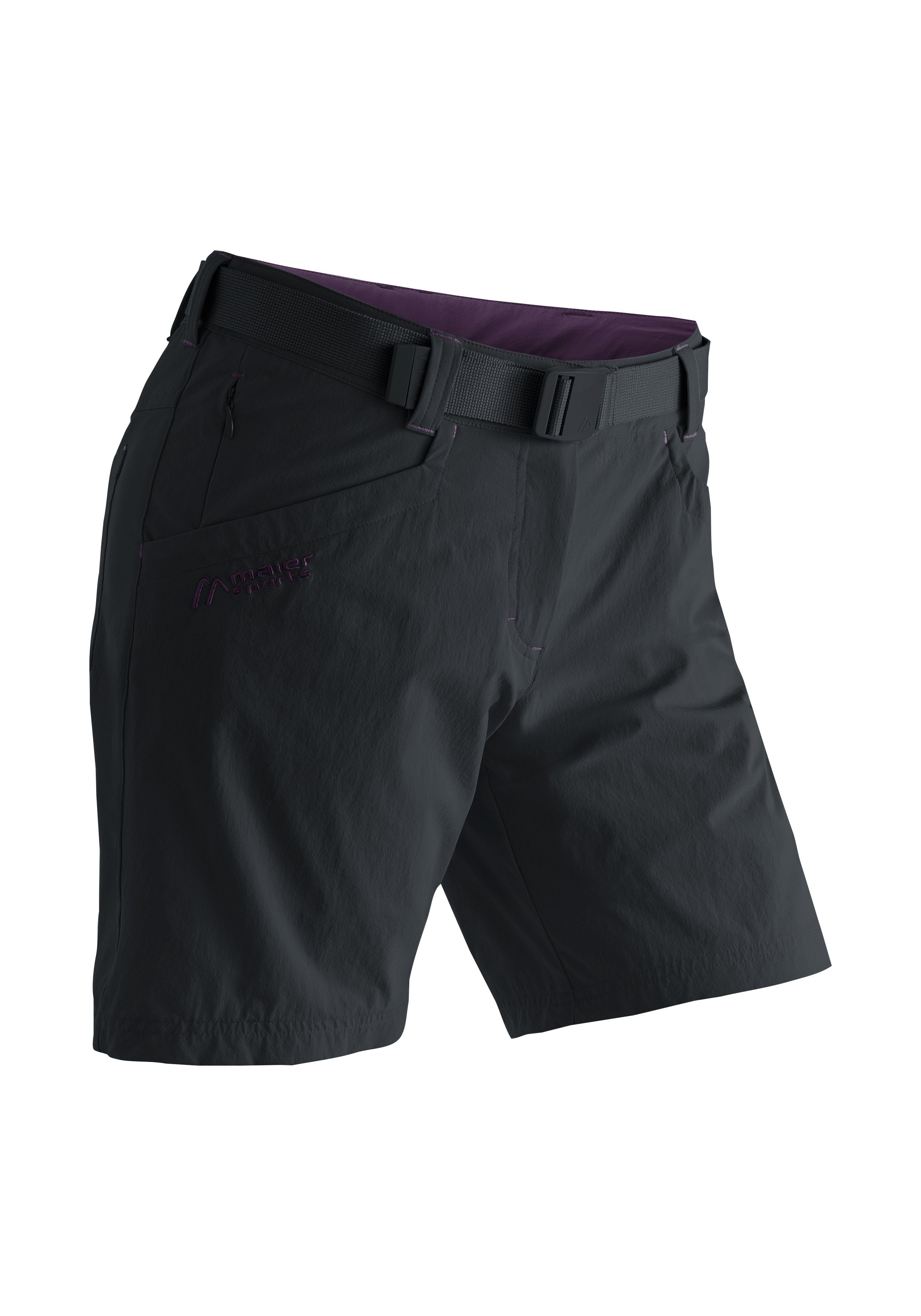 schwarz Lulaka mit bequemem Funktionsbermuda Bund Sportliche Maier Funktionsshorts Shorts Sports