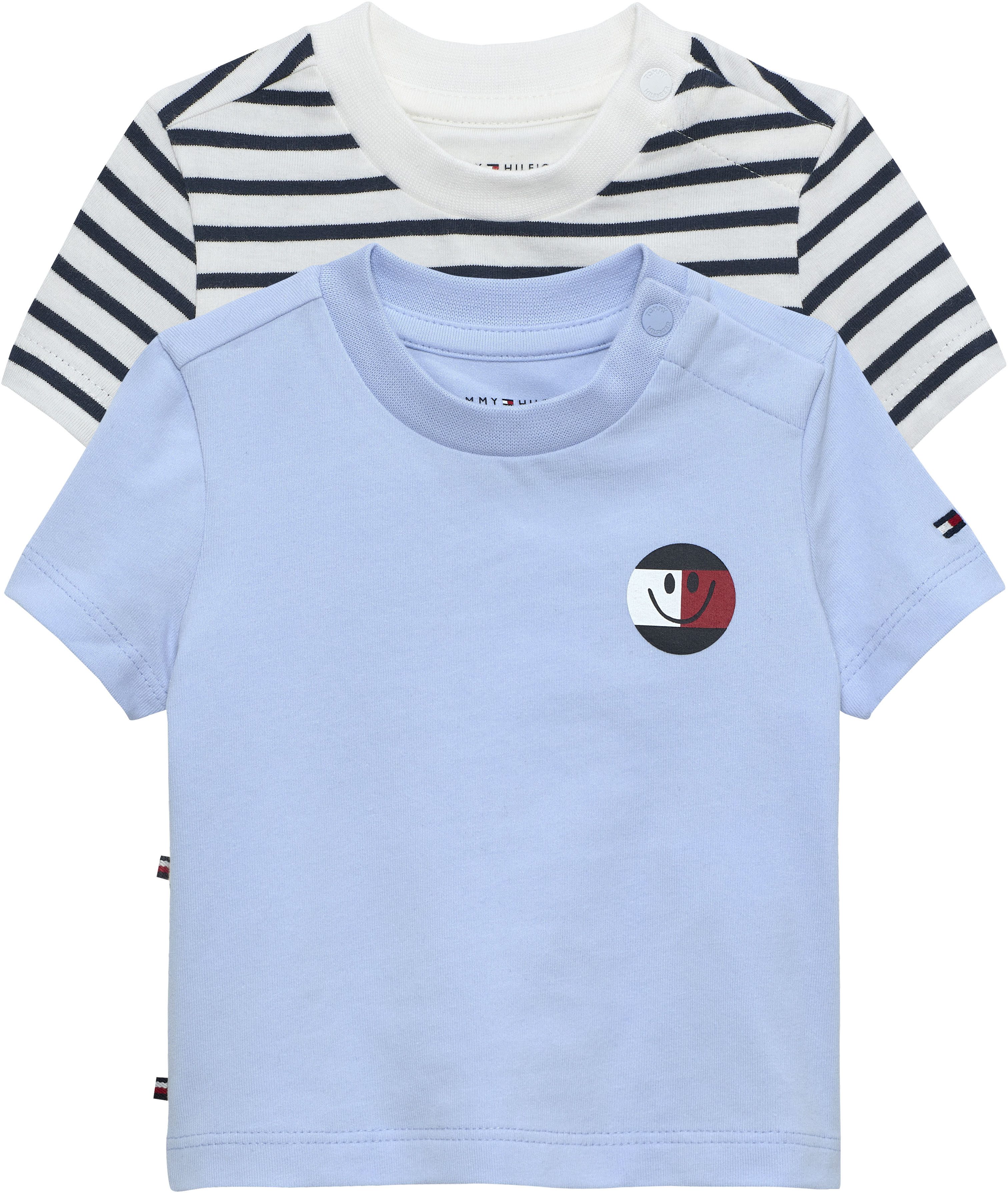 Tommy Hilfiger T-Shirt FLAG SMILE 2 PACK TEE S/S (2-tlg) Regular fit mit Rundhalsausschnitt für Babys