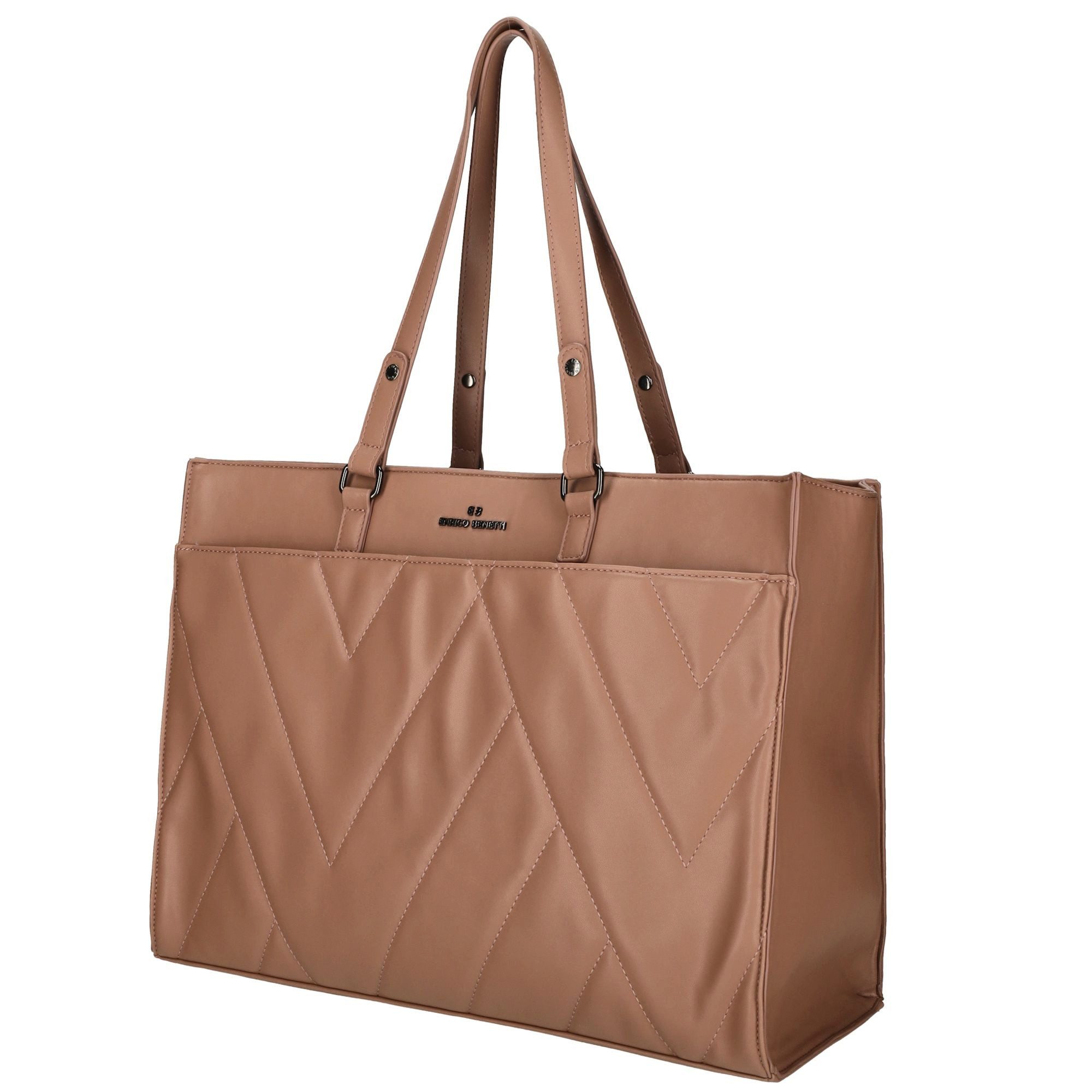 Christian Wippermann Umhängetasche Große Damen Tasche Schultertasche Bag Leder Optik (1 tlg), Handtasche