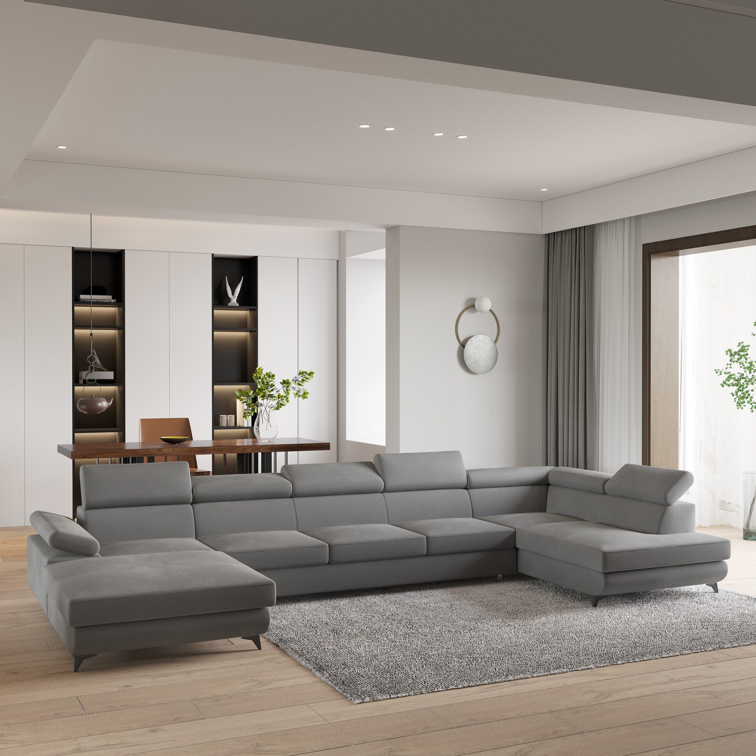 Masseno Ecksofa MONTIVA mit Schlaffunktion U-Form, günstig online kaufen