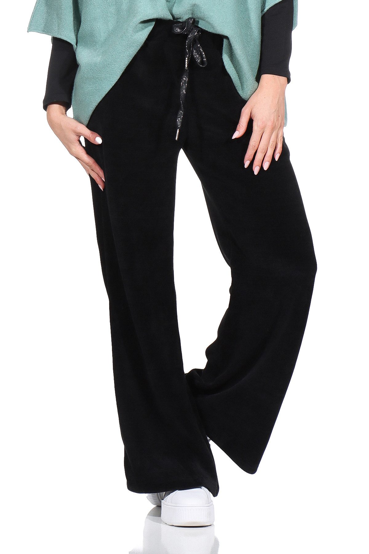 OriginalYou Cordhose Freizeithose Damen Soft Cord Hose weiches Cordgewebe mit Stretch, Unifarbe