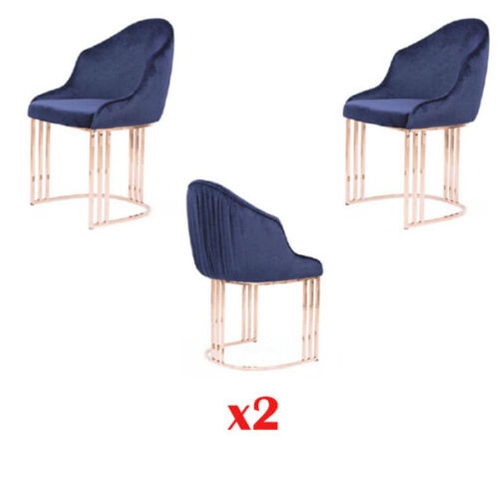 JVmoebel Loungesessel, Designer Sitz Stühle Lehn Stuhl 2x Ess Sessel Zimmer Polster luxus