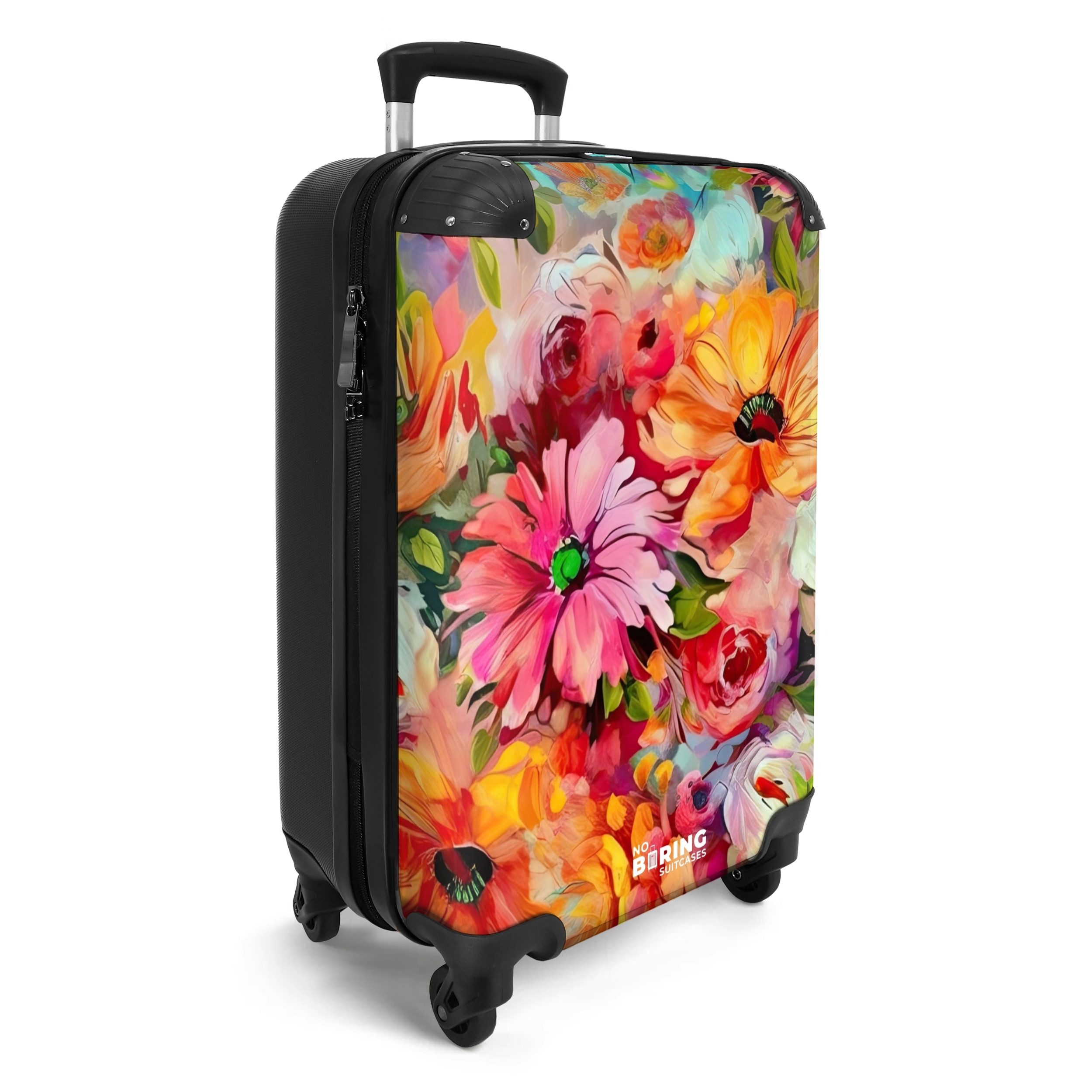 NoBoringSuitcases.com© Hartschalen-Trolley Blumen - Farbenfroh - günstig online kaufen