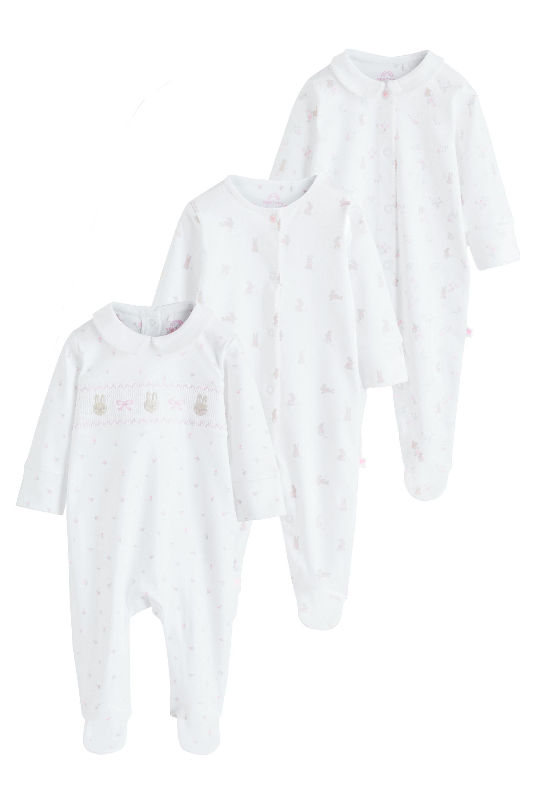 Schlafoverall Gerippte Babyschlafanzüge, 3er-Pack