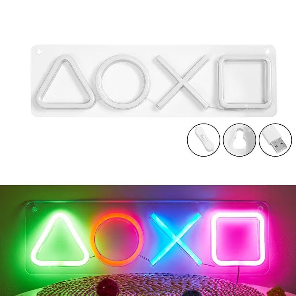zggzerg LED Stripe Gaming Lampe - PS Playstation Symbol Licht - Neonlicht L günstig online kaufen