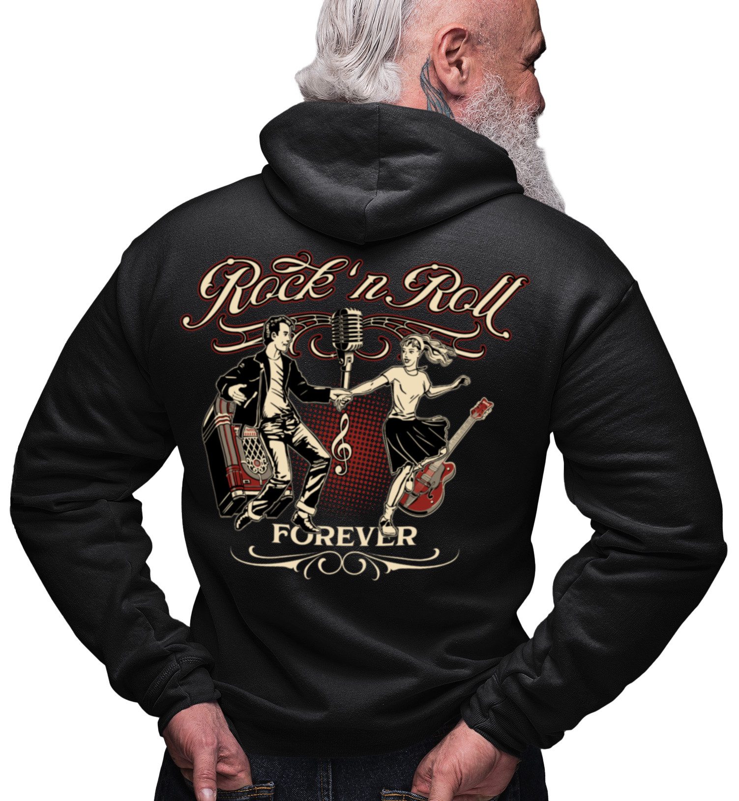 GASOLINE BANDIT® Kapuzensweatjacke Rock'n Roll Forever