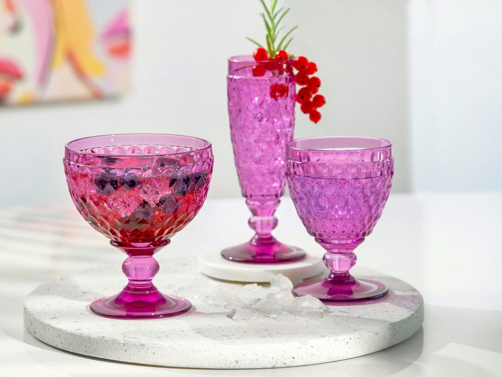 Villeroy & Boch Rotweinglas Boston Berry Rotweinglas lila 0,2l, Kristallglas