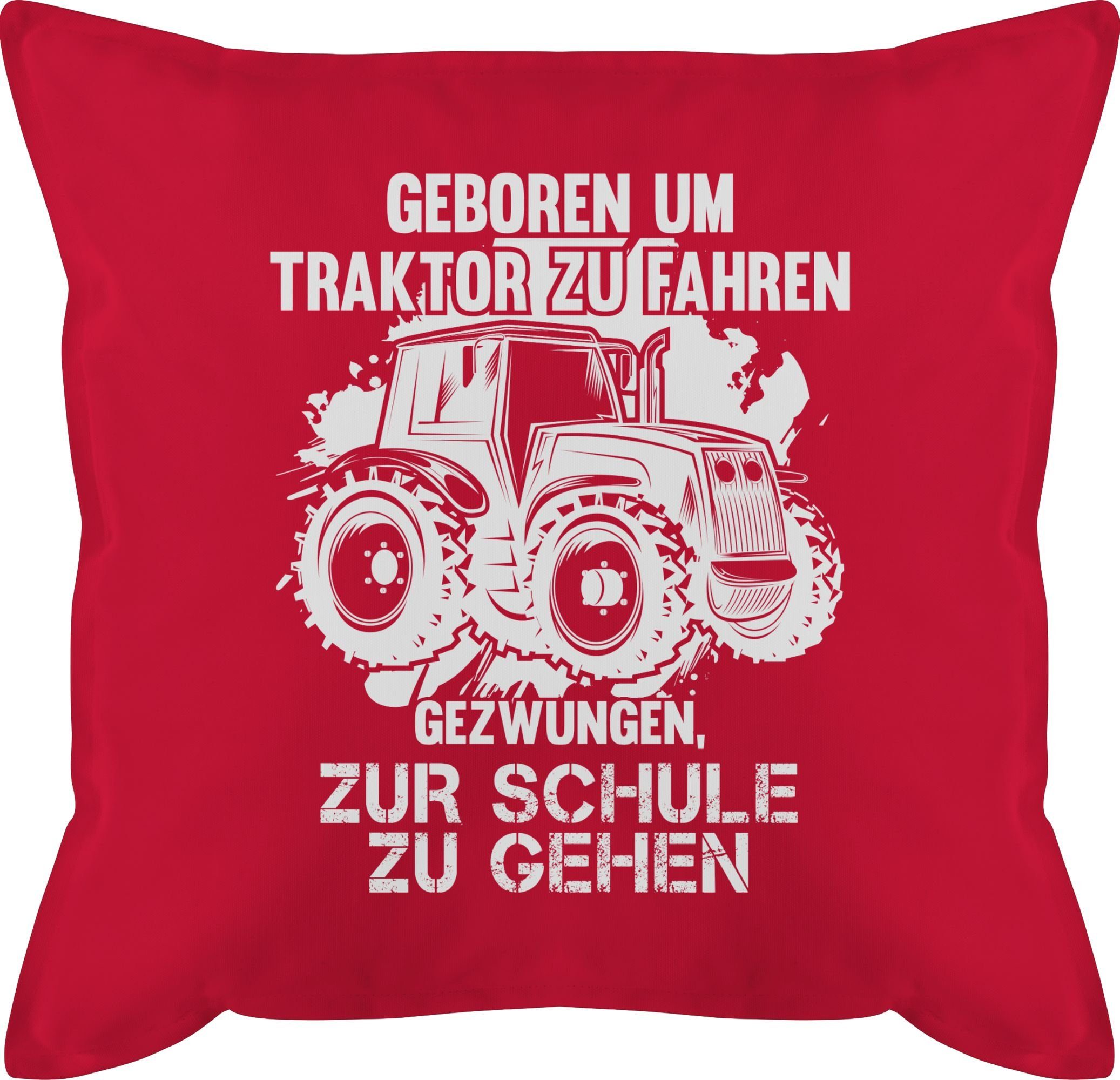 Rot fahren, Shirtracer Traktor zu um Geboren Dekokissen Traktor 2