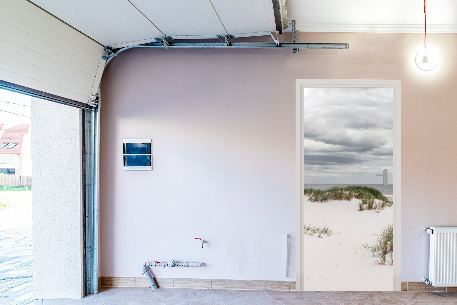 MuchoWow Türtapete Eine Wolkenformation über für Tür, cm 75x205 weißen (1 St), bedruckt, Türaufkleber, Matt, Fototapete Dünen