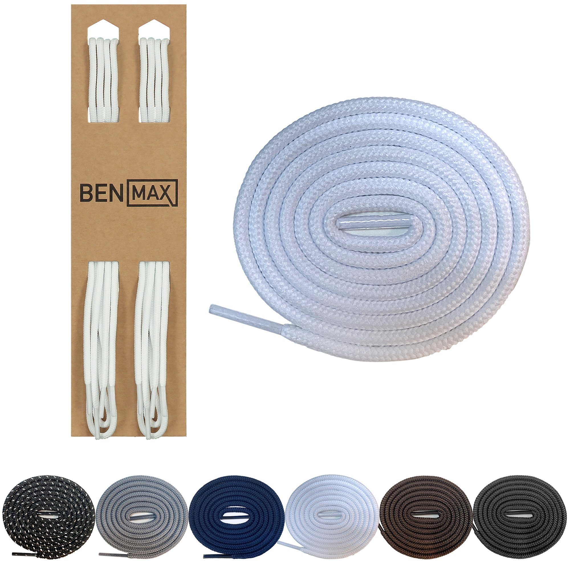 Smith & Solo Schnürsenkel 2 Paar Schnürsenkel Runde – Schuhbänder 4 mm, Reißfest