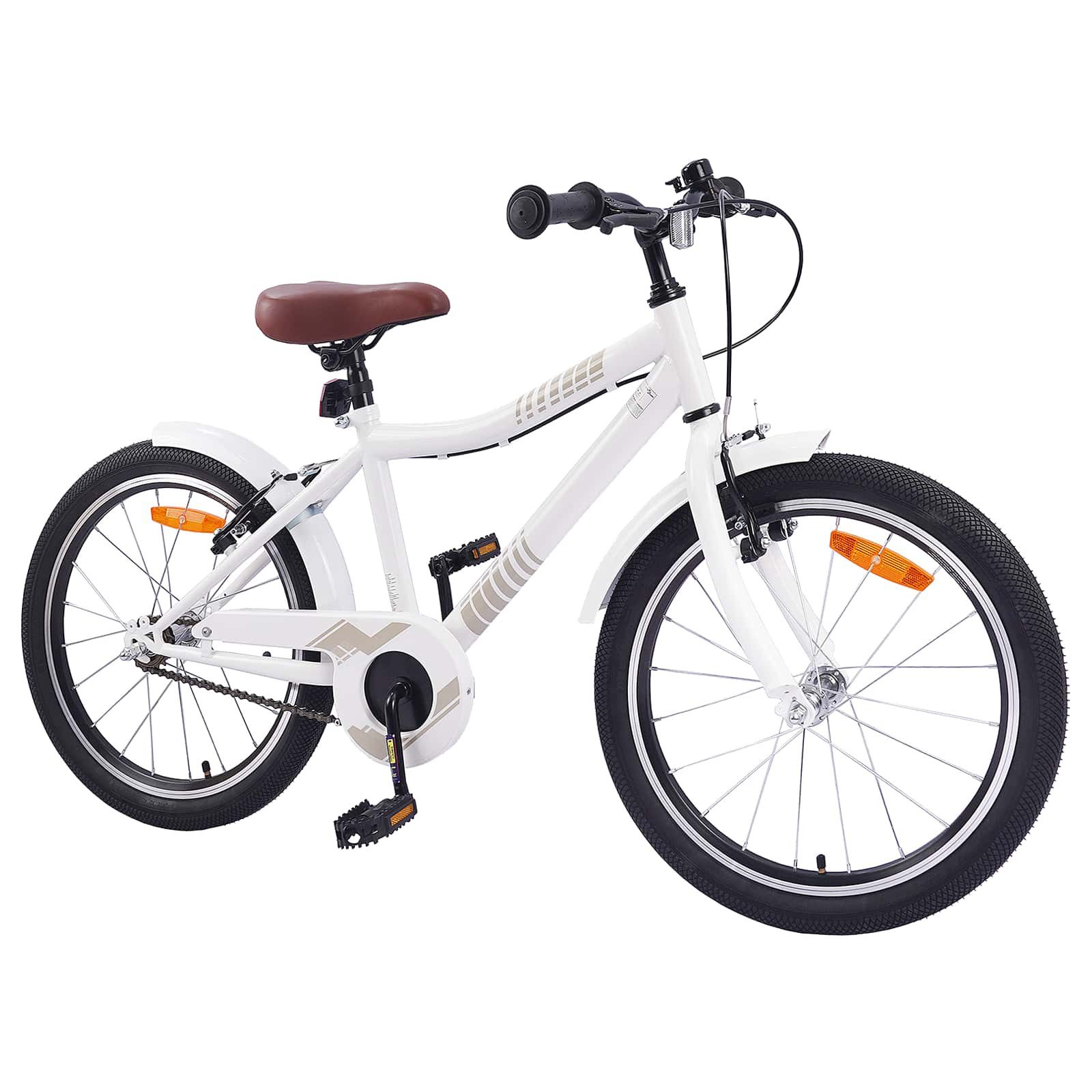 vidaXL Kinderfahrrad 158 x 53 x 100 cm Kinderfahrrad 24 Zoll für 8-12 Jahre alt weiß