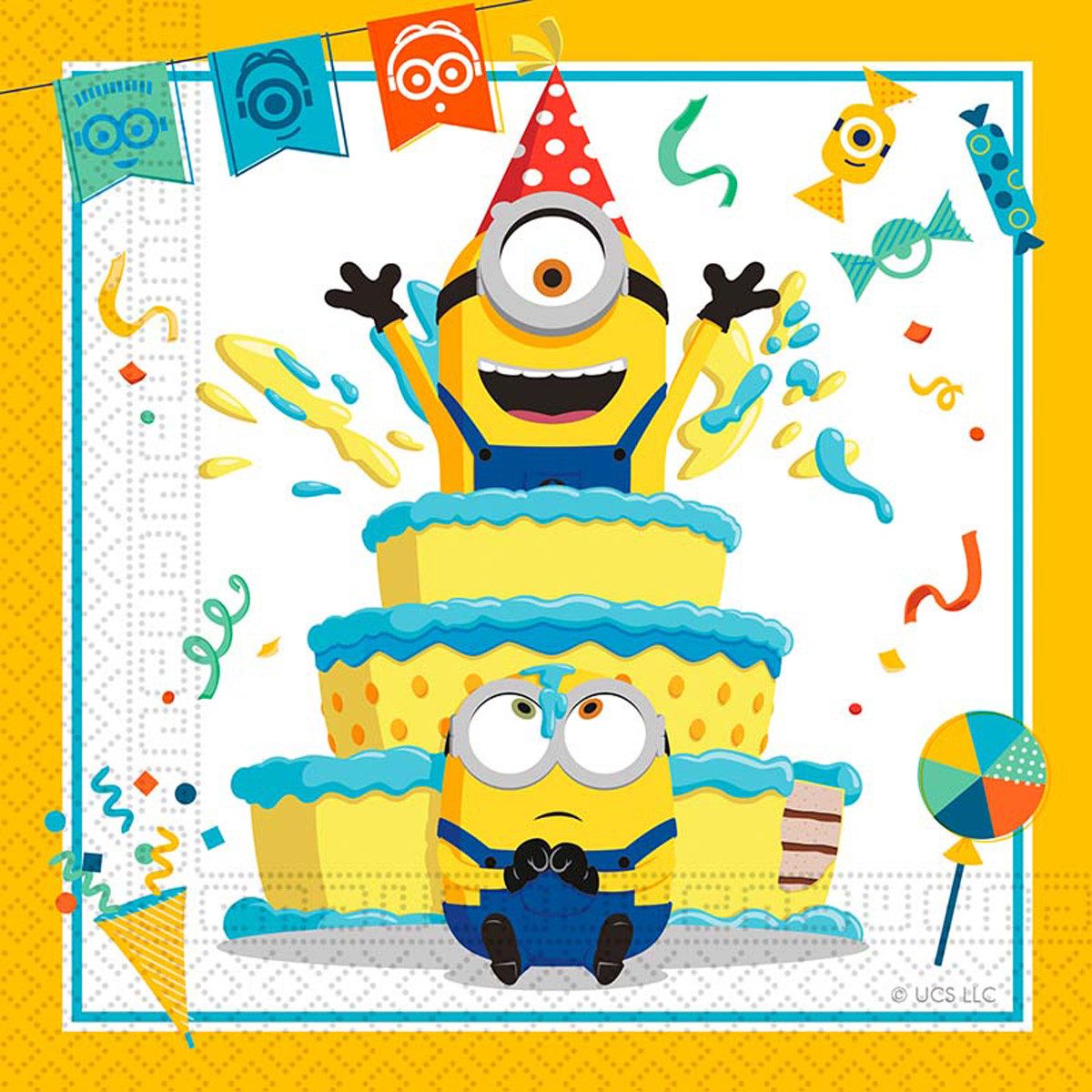 Procos Papierdekoration 'Minions' Tischdeko, Servietten 20Stk./33x33cm günstig online kaufen