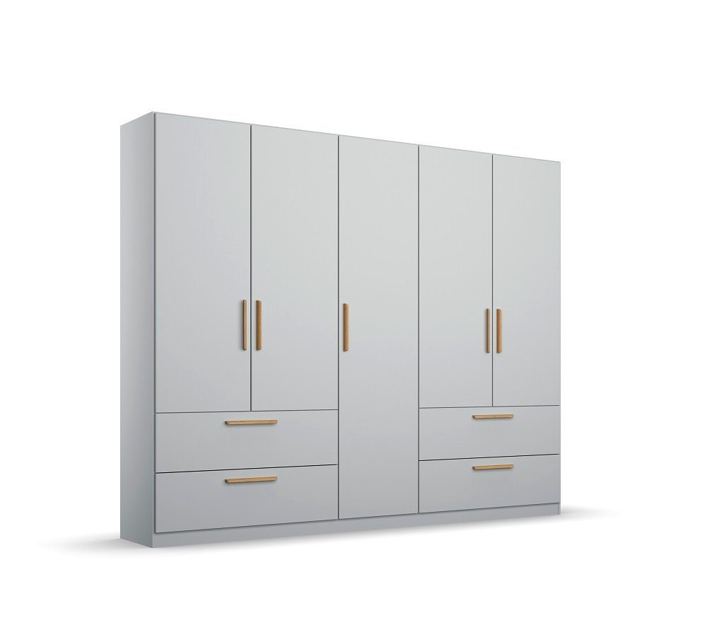 Rauch Möbel Kleiderschrank Kleiderschrank Drehtürenschrank Skandi, mit Schubkästen, seidengrau