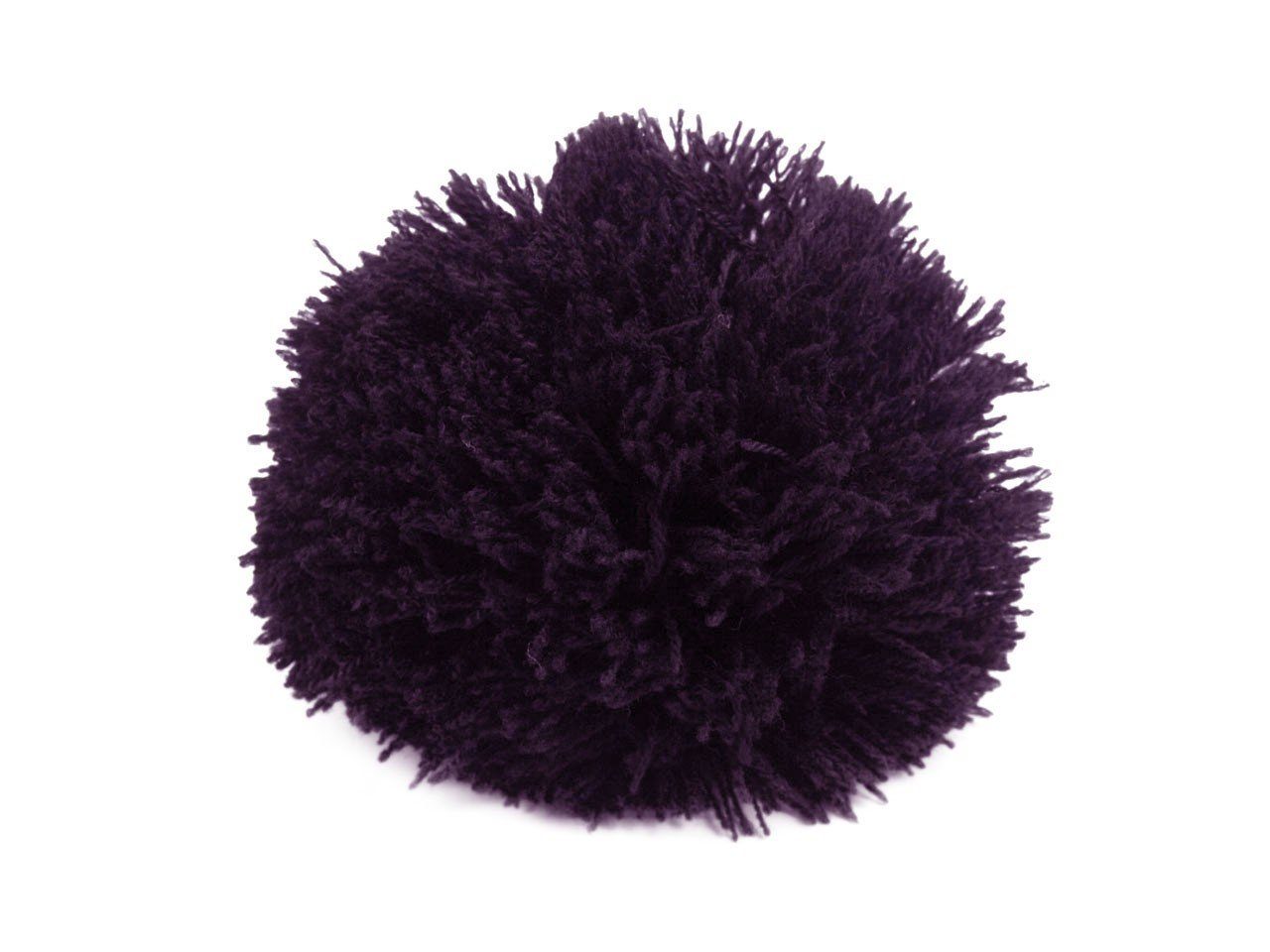 maDDma Pompon 2 Bommeln aubergine / (2 7cm Wollbommeln Stück), Pompon, 