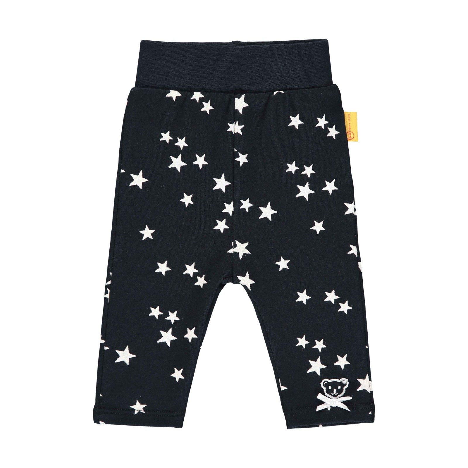 Steiff Collection Leggings Steiff Baby Leggings allover Sterne navy dunkelblau Teddy Schleife