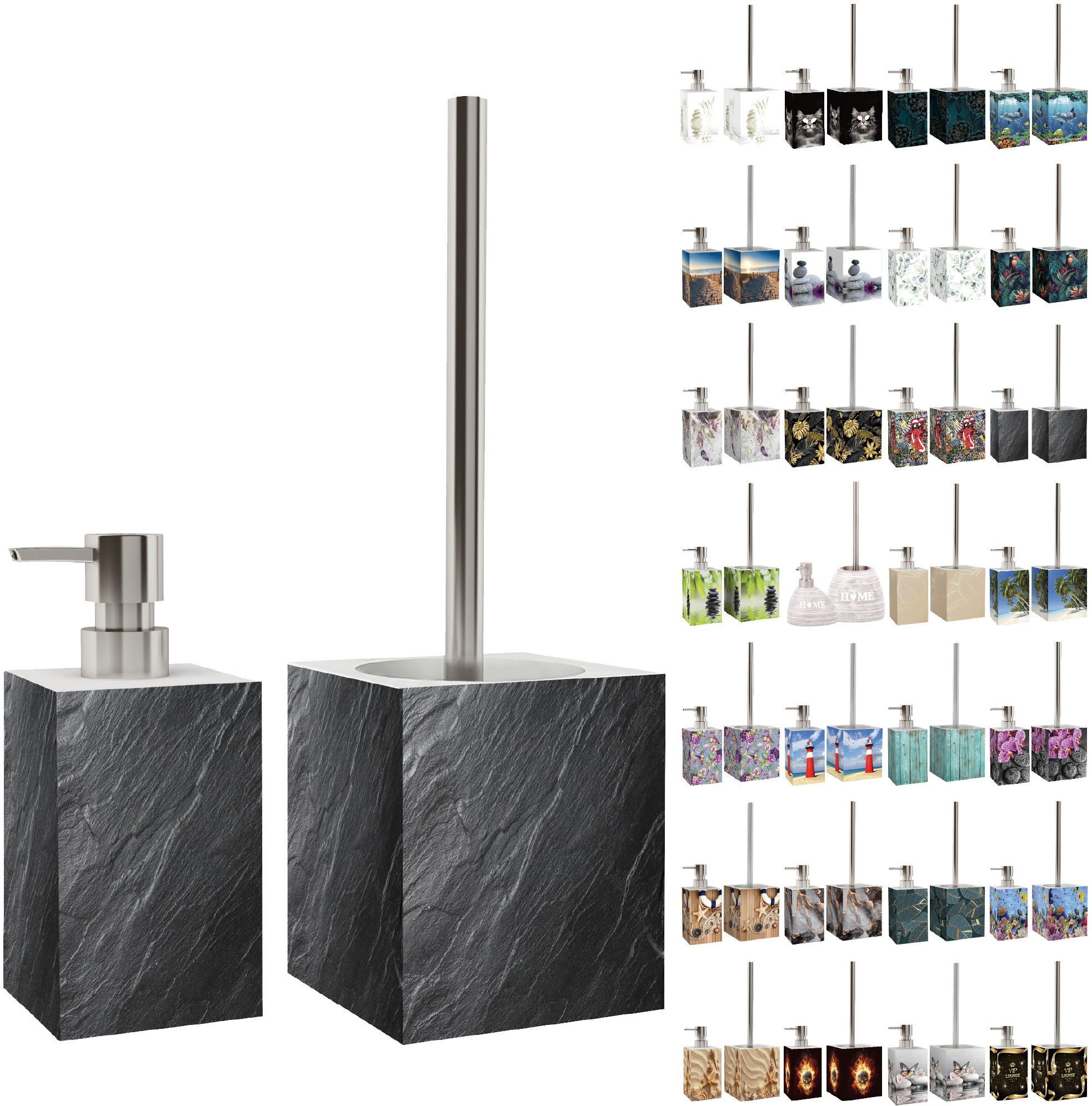 Sanilo Badaccessoire-Set mit Motiv, viele schöne Seifenspender und WC Bürst günstig online kaufen