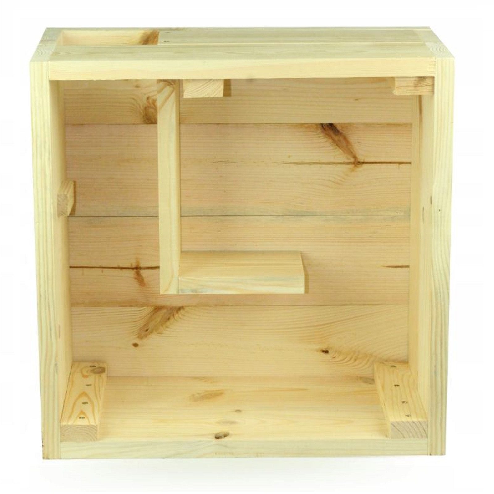 QLS Tierhaus Igelhaus aus Holz 45x45x27 cm Braun, mit abnehmbarem Dach Imprägniert Wetterfest