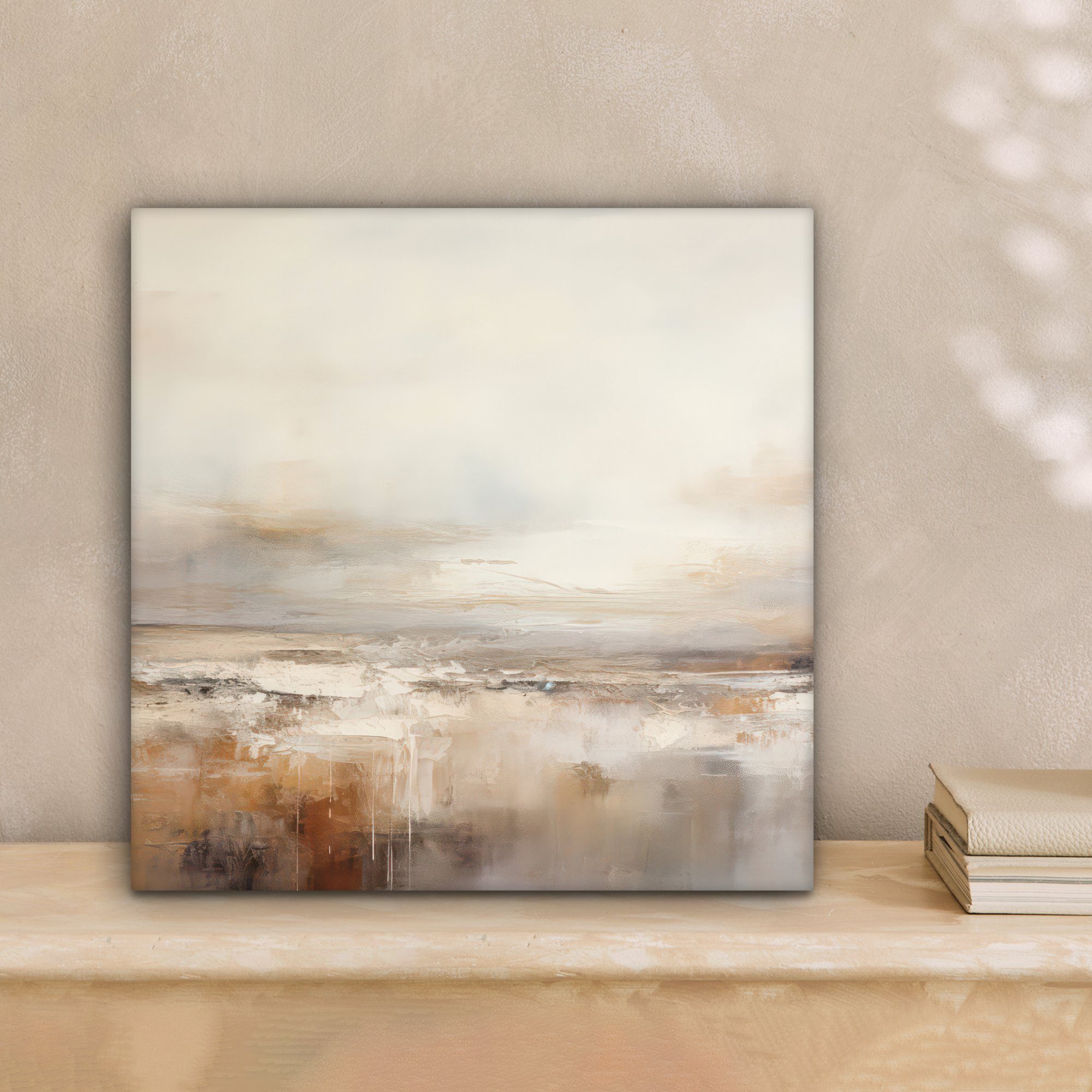 OneMillionCanvasses® Leinwandbild Kunst - Industriell - Grau - Braun - Abst günstig online kaufen