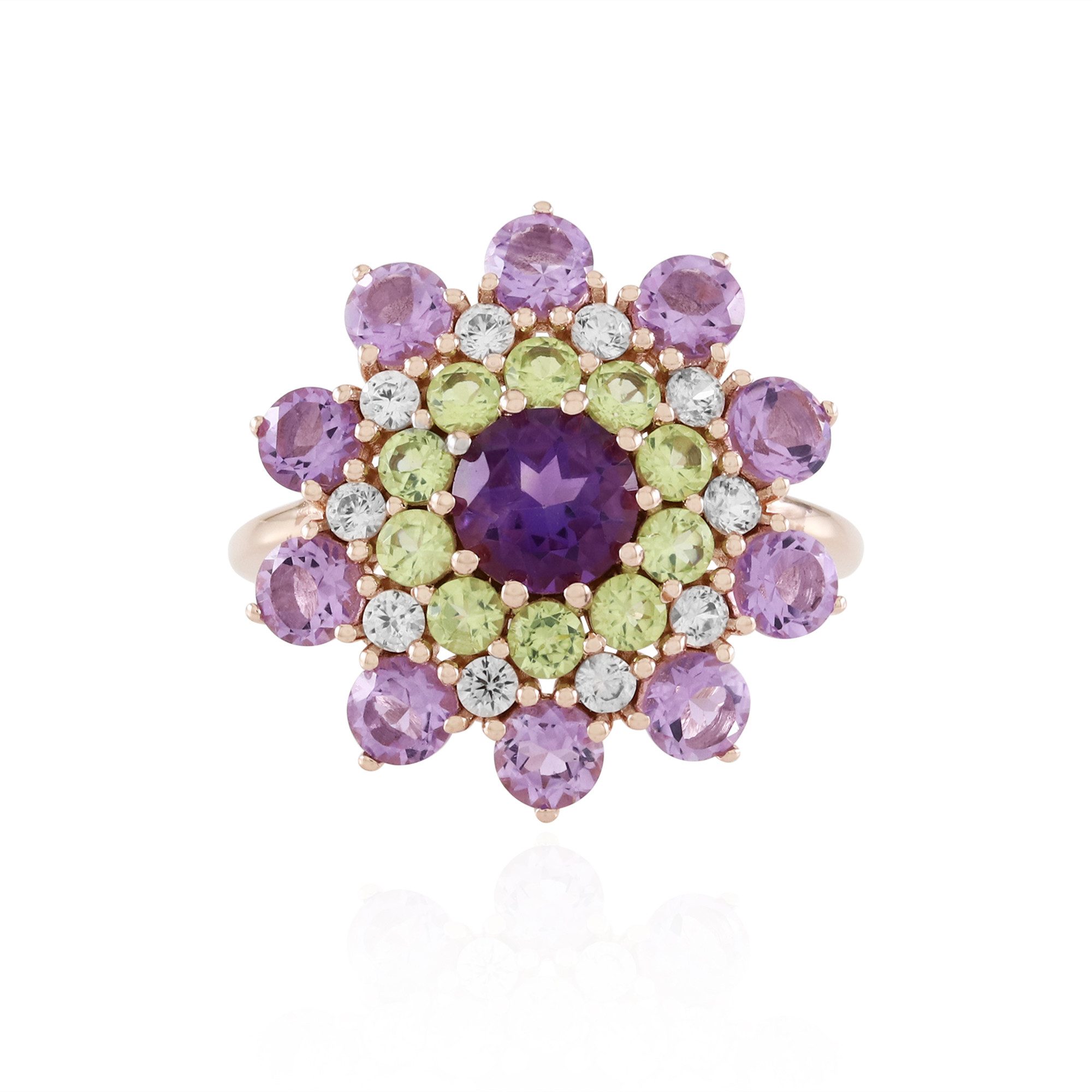Cavill Silberring Ring aus sibirischem Amethyst in Rosé-Silber (1-tlg)